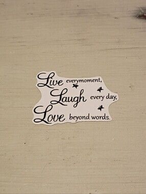 10/$10 Stickers Decals - Live, Laugh, Love Black & White - Brand New Stickers